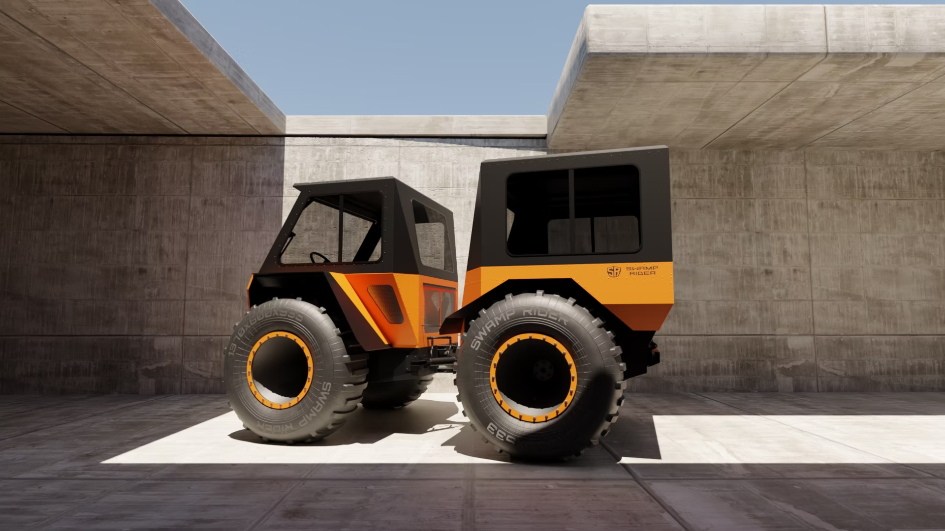 Swamp Rider Crew Cab, six-seat articulated configuration