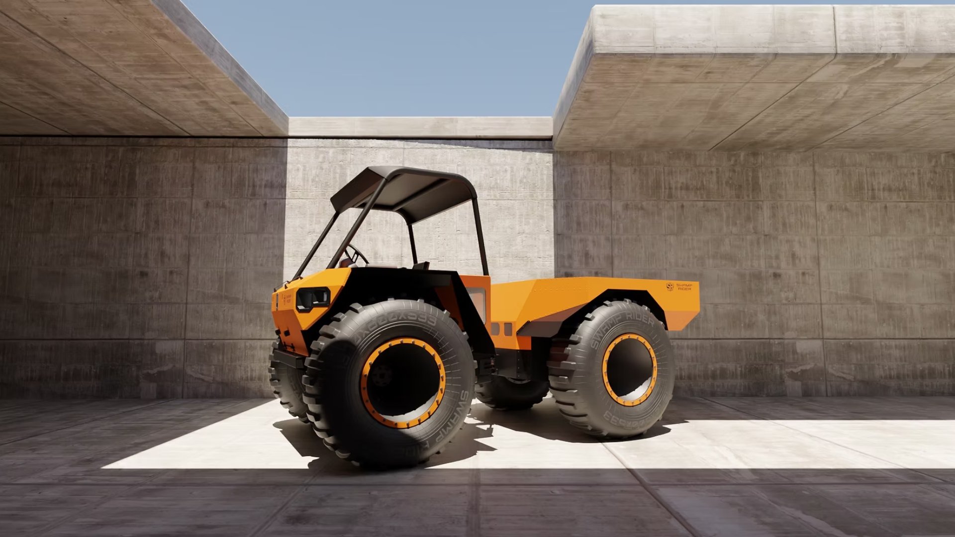 Swamp Rider Open Cab, roll-cage two-seat configuration